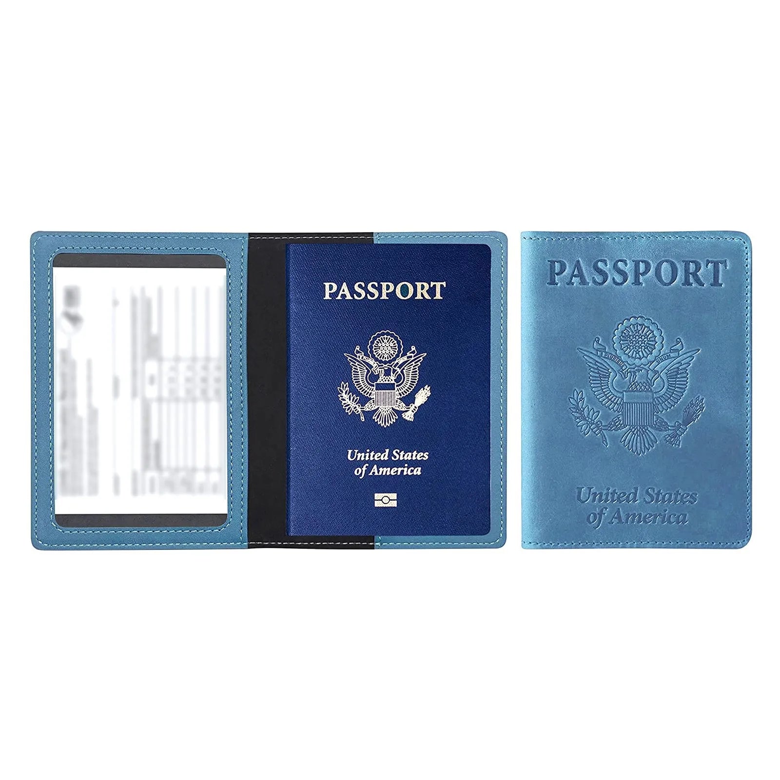 Leather Passport Cover & Card Holder Wallet – Unisex Travel Passport Card Holder Oasis Select H