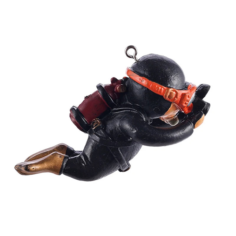 Kawaii Resin Mini Diver Frogman Fish Tank Floating Ornament