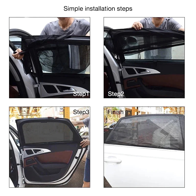 2pcs Car Sun Shade Styling Accessories Auto UV Protect Curtain Side Window Sunshade Mesh Sun Visor Protection Window Films Oasis Select
