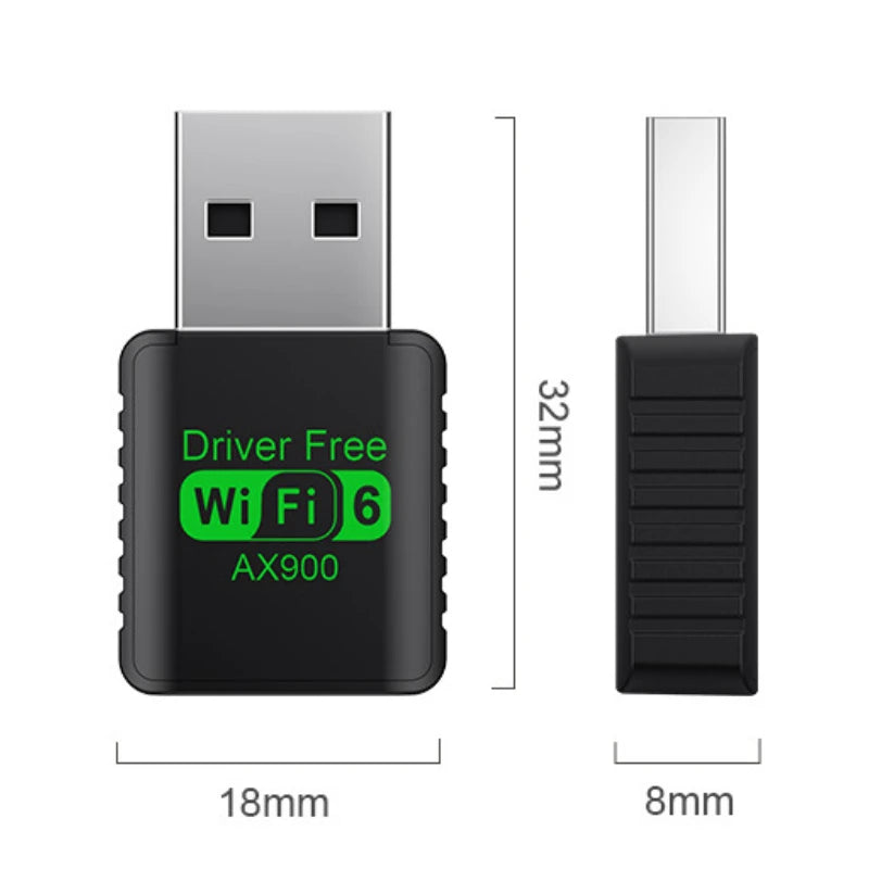 WiFi 6 AX900 Bluetooth 5.4 WiFi USB Adapter Wireless Network Card 2.4G&5GHz Wlan Receiver Signal Receiver For PC/Laptop Win10/11 Oasis Select