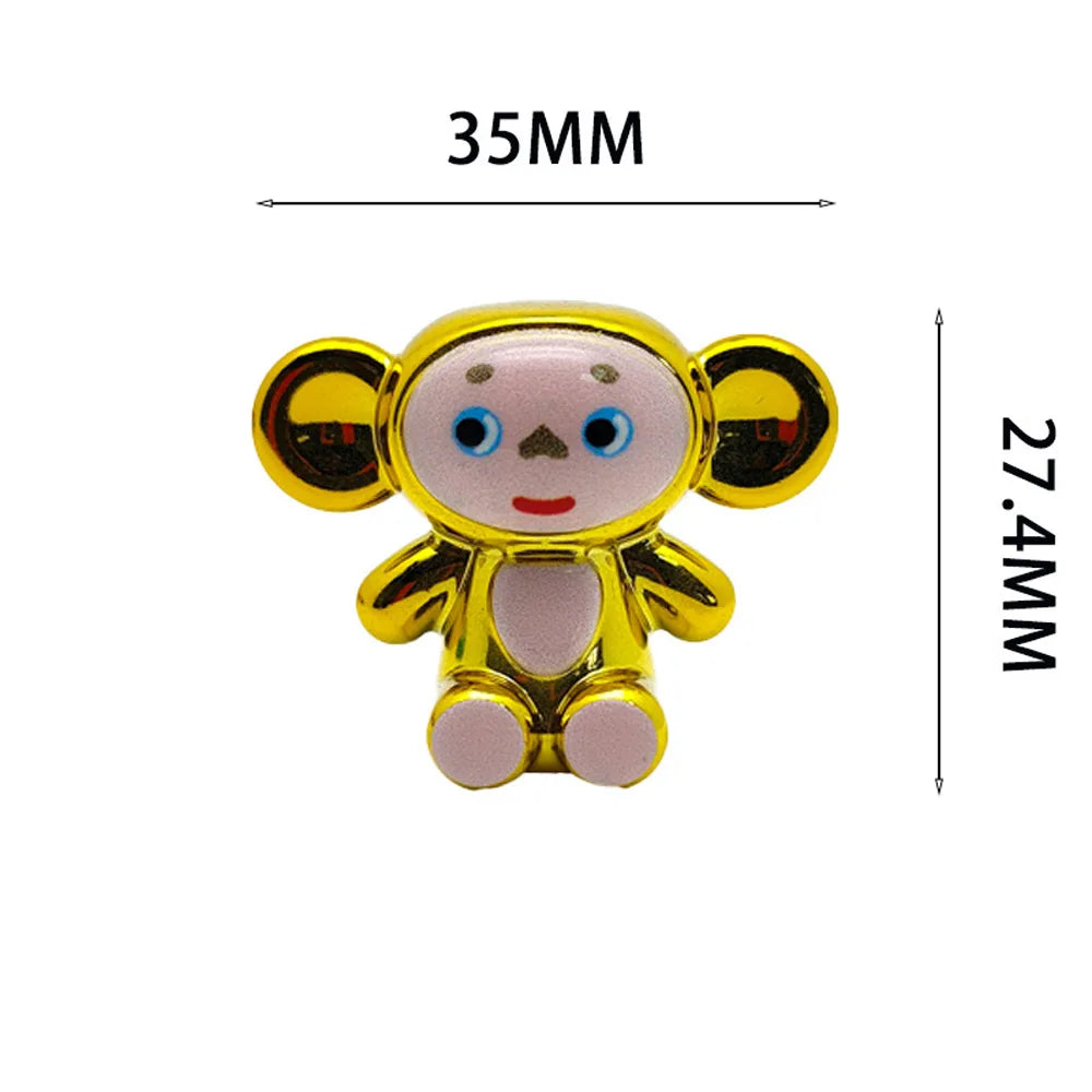 Tire Valve Stem Cap Cute Cartoon Monkey Tire Valve Stem Cover for Bikes Corrosion-Resistant Tire Cap Cover for Cars Motorcycle Oasis Select