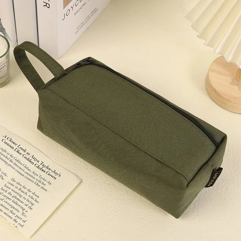Makeup Brush Bag Storage Bag Portable New Travel With Eyebrow Pencil Eye Shadow Brush Storage Bag Oasis Select green