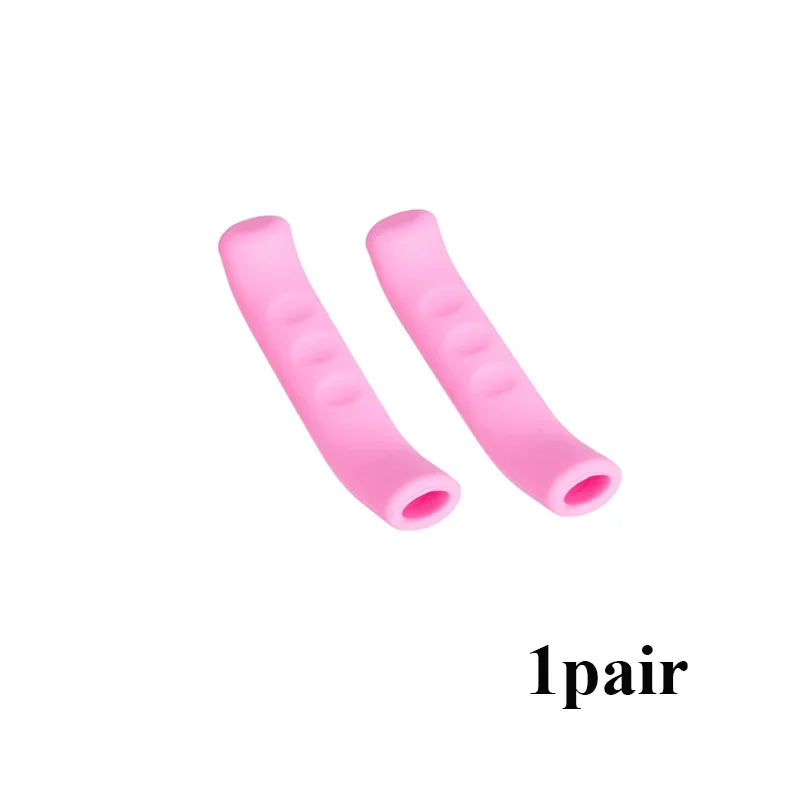 1/2/5pairs Bicycle Brake Handle Cover Silicone MTB Grip Gloves Anti Slip Bicycle Protective Equipment Bicycle Accessories Oasis Select 1pair Pink