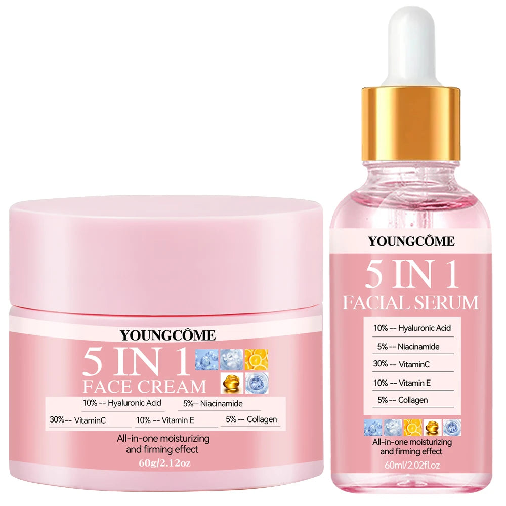 YOUNGCOME 5-in-1 Hyaluronic Acid Face Serum & Cream Set Face Serum & Cream Set Oasis Select 60g