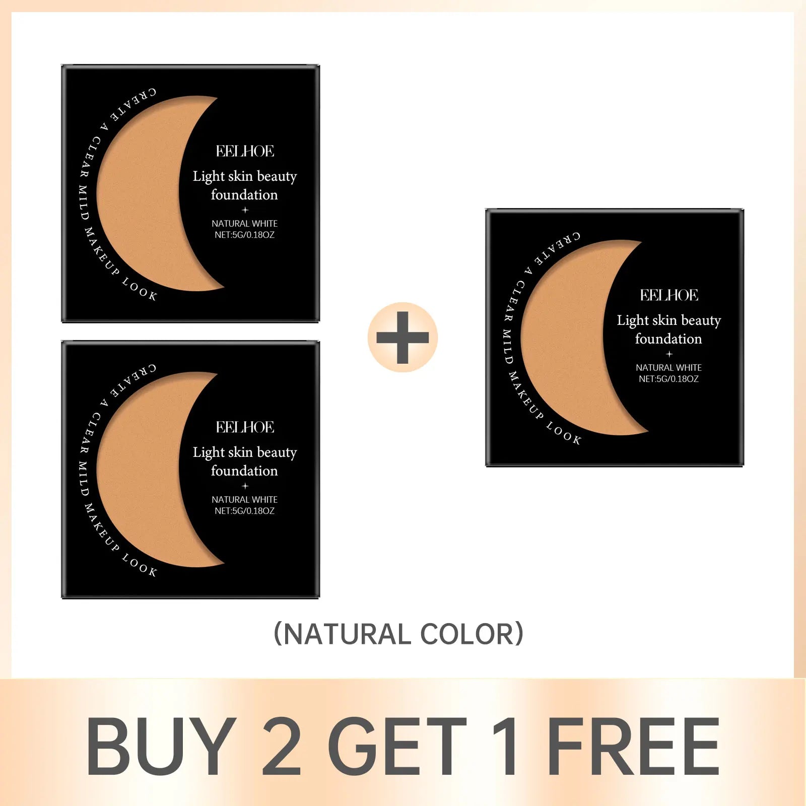 Eelhoe Matte Foundation – Full Coverage Hydrating & Waterproof Matte Face Foundation Oasis Select 3 Natural Color