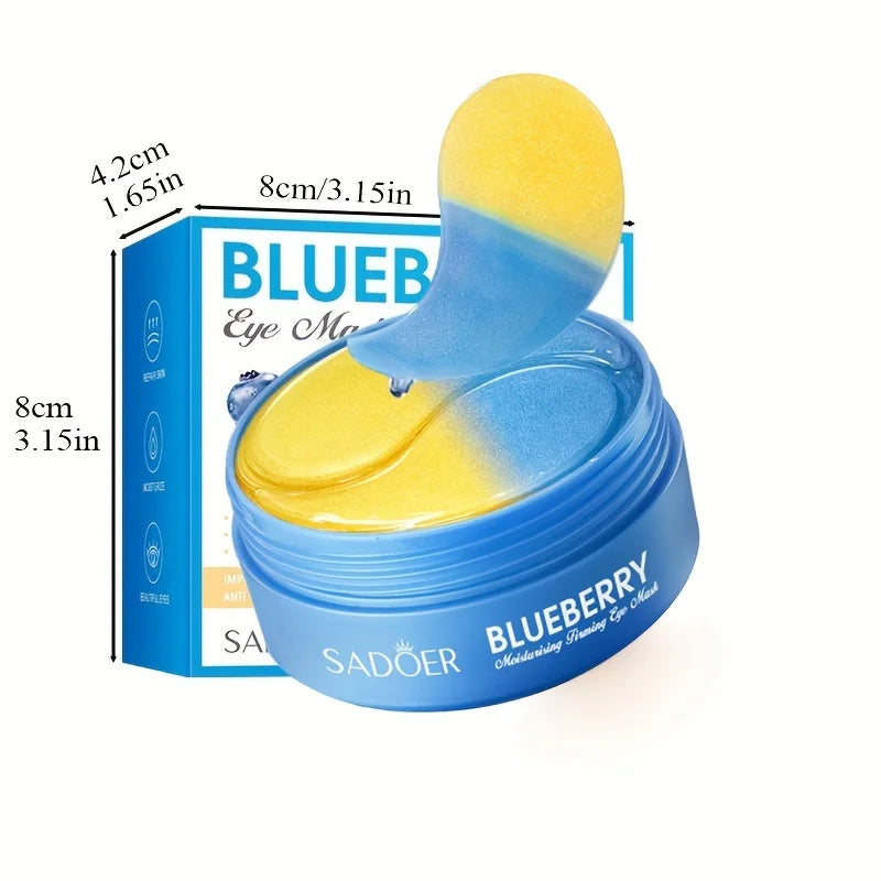 Blueberry Eye Mask,Nourishing And Moisturizing Eye Light Beige,Hydrating Eye Mask 30pairs/bottle-1 bottle Oasis Select