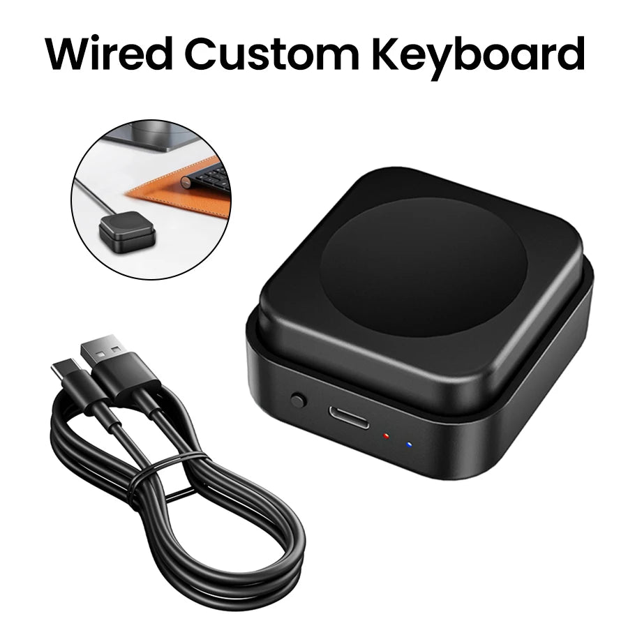 Programmable Macro Large Buttons Custom Multi-Mode Mechanical Keypad Gaming Shortcut Mini Keyboard for Tablet,PC,MacBook,Laptop Oasis Select Wired Version