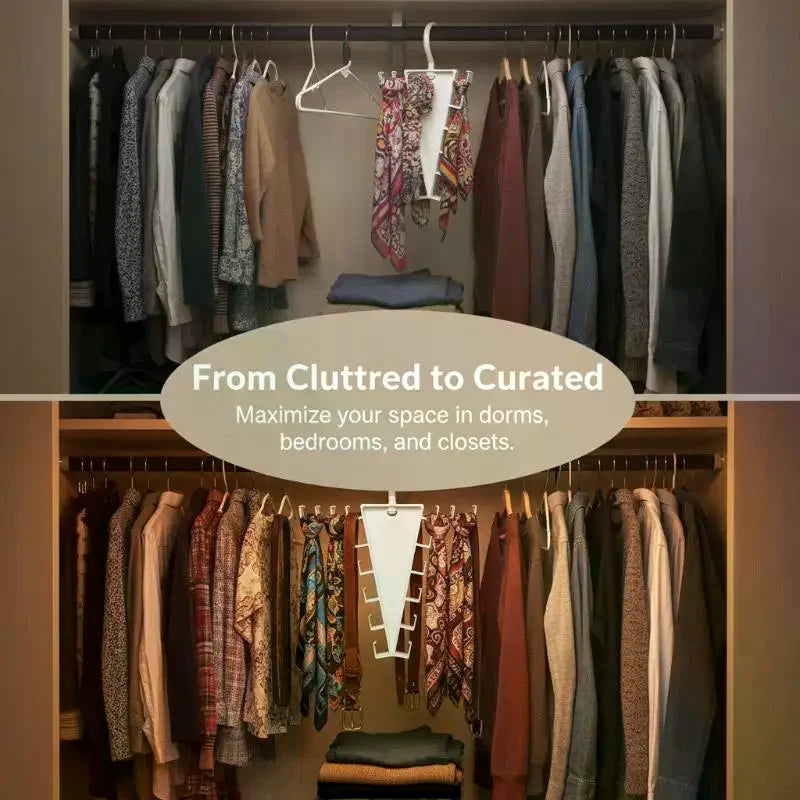 V-Shape 10-Hook Closet Organizer Hanger | Space-Saving Wardrobe