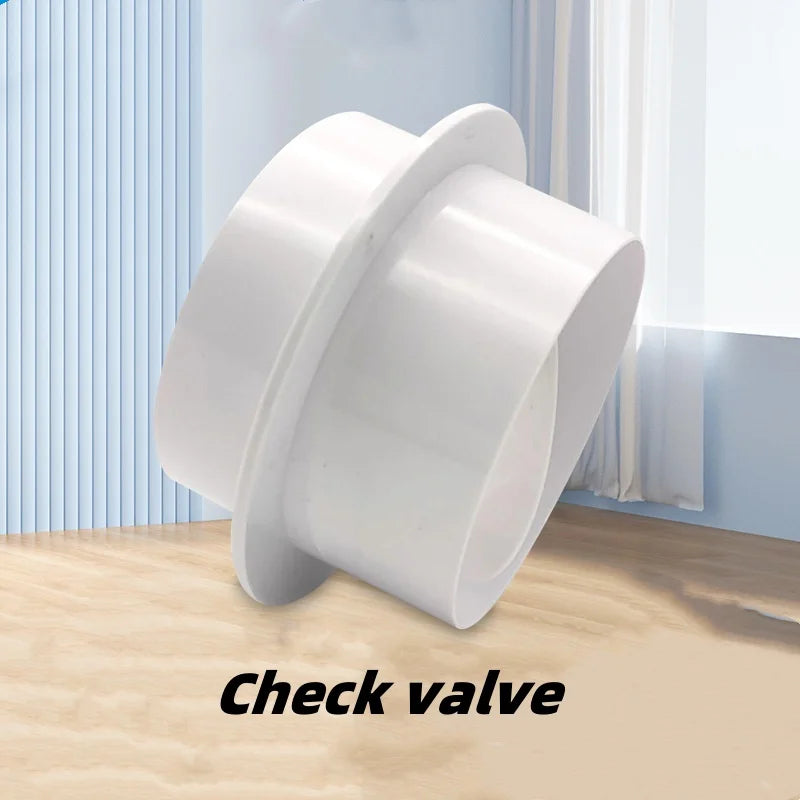 Round Pipe Check Valve Air Duct Check Ventilation Device Durable Exhaust Fan Hose Proof Ventilating Grill Kitchen Accessories Oasis Select