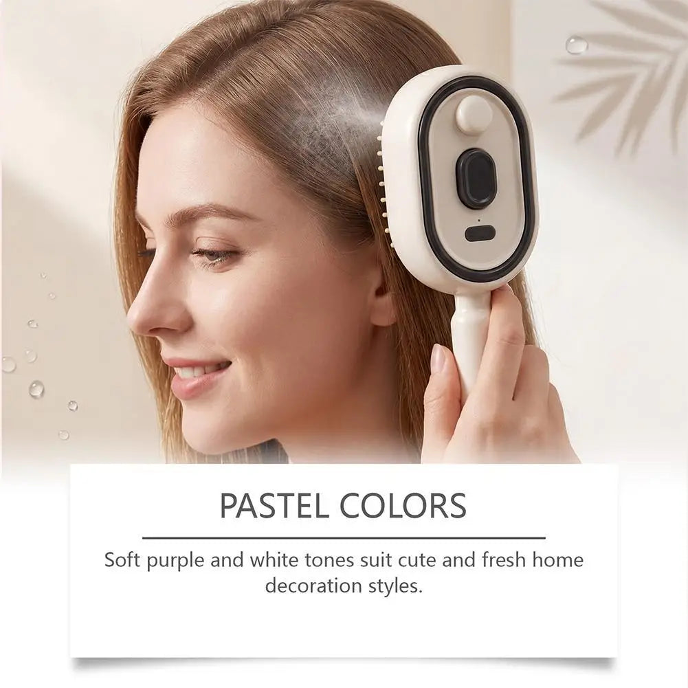 New Electric Spray Air Cushions Massage Comb Anti-static Self-cleaning Steam Essential Oil Brush Vibration Scalp Massager Combs Oasis Select
