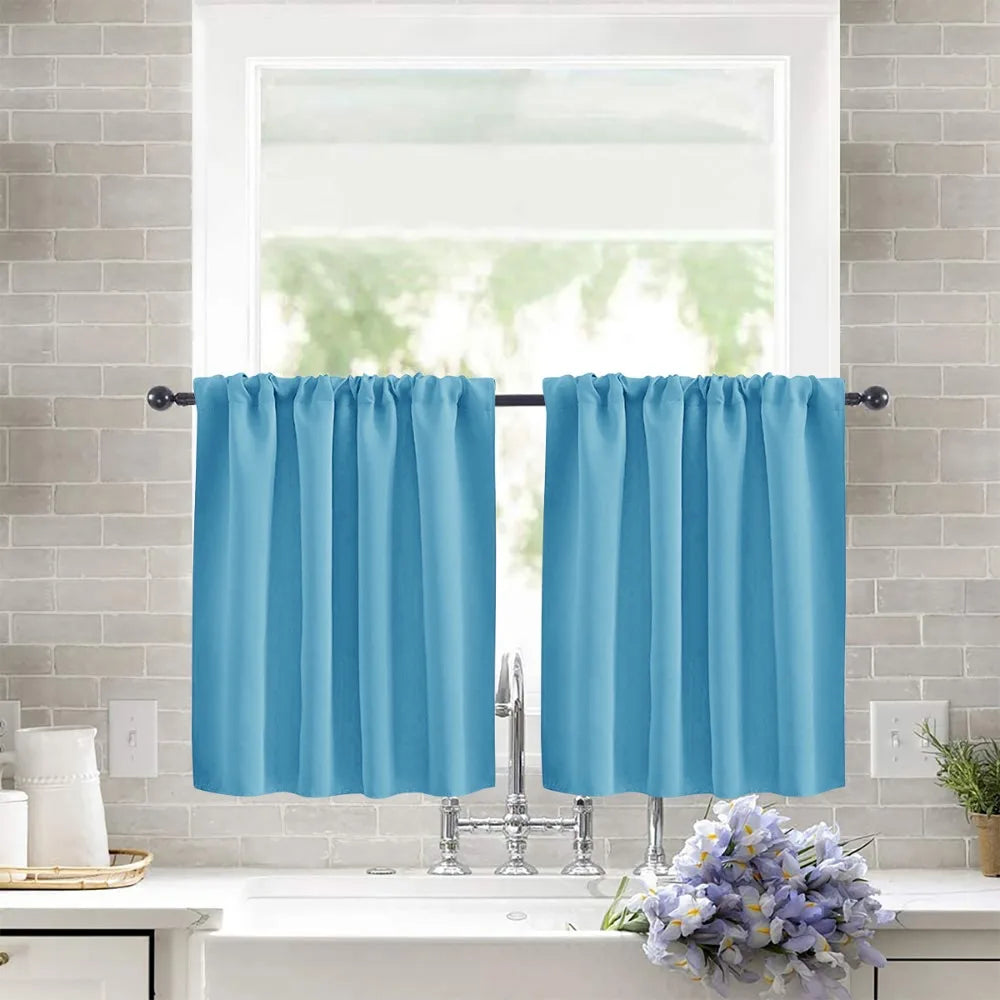 Short Tier Curtains | Half Window Panel – Light Filtering