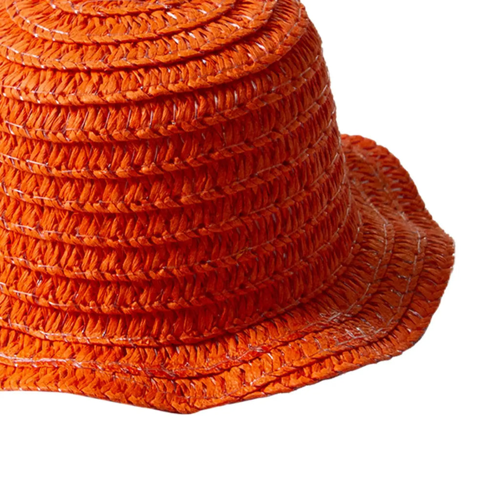 Mini Pet Dogs Straw Hat Lightweight Straw Breathable Cat Sun Hat Beach Straw Caps Hats Dogs Hawaii Style Hat Pet Supplies