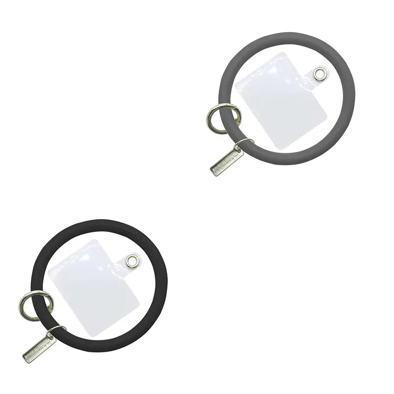 1/2pc Universal Hanging Ring fore Mobile Phone Soft Silicone Lanyard Strap Anti-Lost Bracelet for iPhone Xiaomi Samsung Keychain Oasis Select Mix-2pcs
