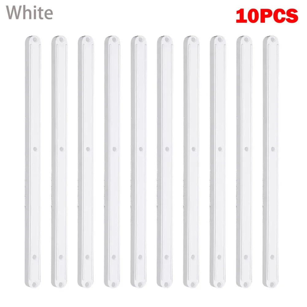 10-Pack 298mm Plastic Drawer Slide Runners – Wardrobe Guide Rails Drawer Slide Runners Oasis Select White