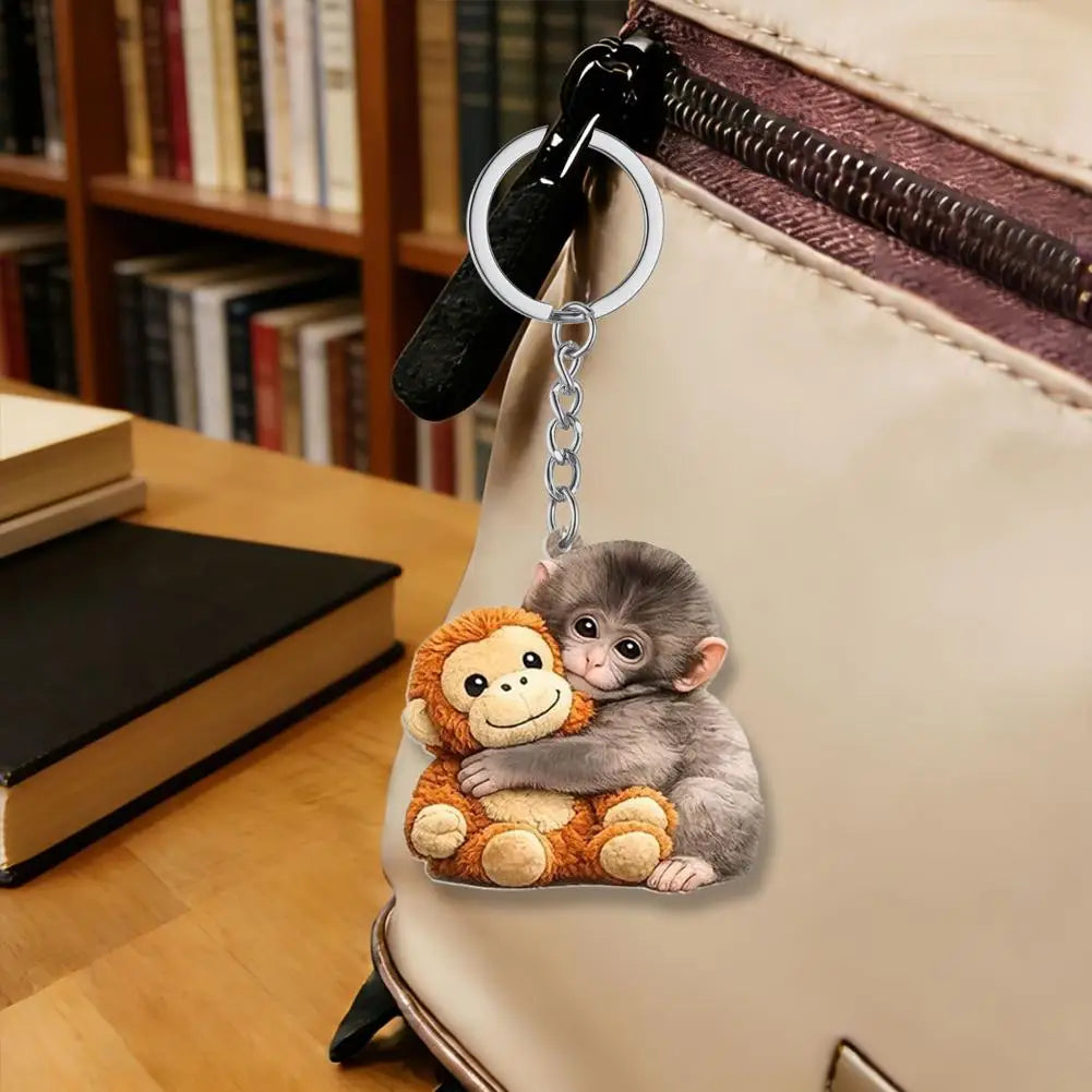 Japan Baby Punch The Monkey Acrylic 2D Pendant Toys Keychain Accessories, Creative Bag Backpack Jewelry Decor, Gift For Kids Oasis Select