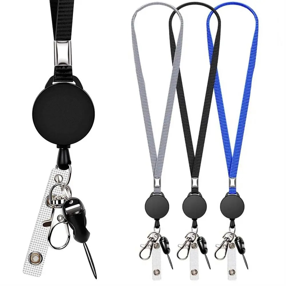 Neck Strap Key Chain Lanyard Card Holder Badge Reel Phone Key Ring ID Name Card Nurse Retractable Badge Holder Office Supplies Oasis Select