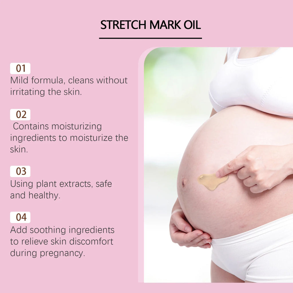 EELHOE Vitamin E Skin Care Oil Remove Pregnancy Stretch Marks Postpartum Care Elastic Skin Firming Collagen Body Care Oil 100ml Oasis Select