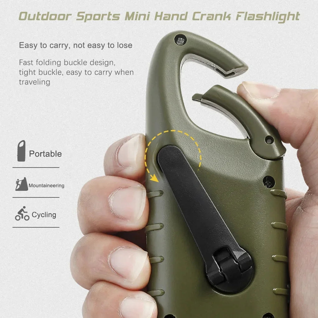 LED Hand Crank Solar Rechargeable Flashlight | Survival Torch