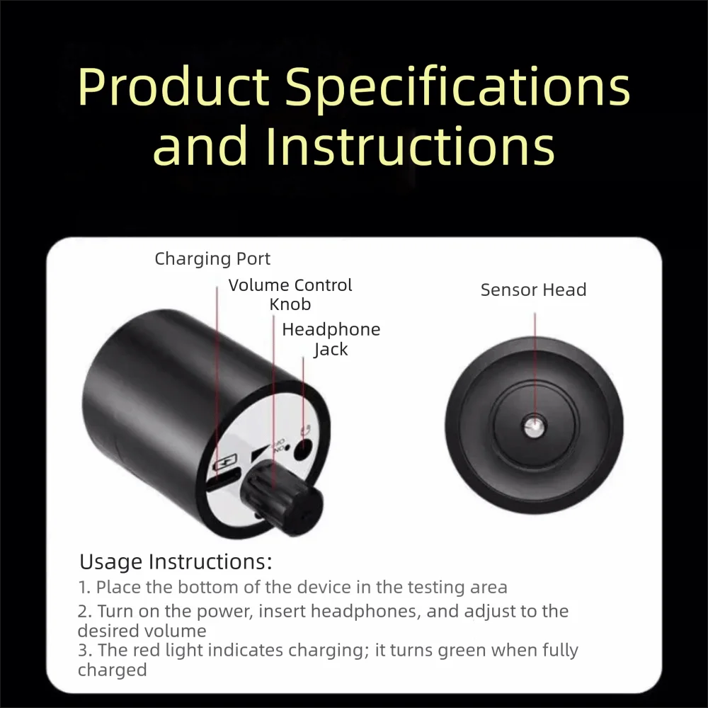 Multifunctional Sound Amplifier Sound Amplifier Various Pipe Detection Leak Detection Device Sound Collector Digital Oasis Select