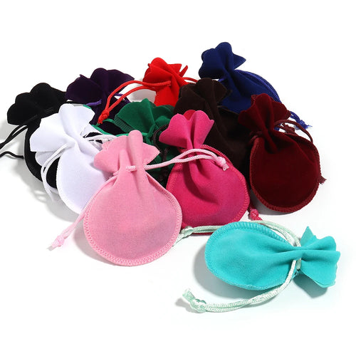 10pcs Gourd Velvet Gifts Bags Colorful Drawstring Jewelry Bags Storage Pouches For Wedding Christmas Party Gifts Packaging Bags Oasis Select