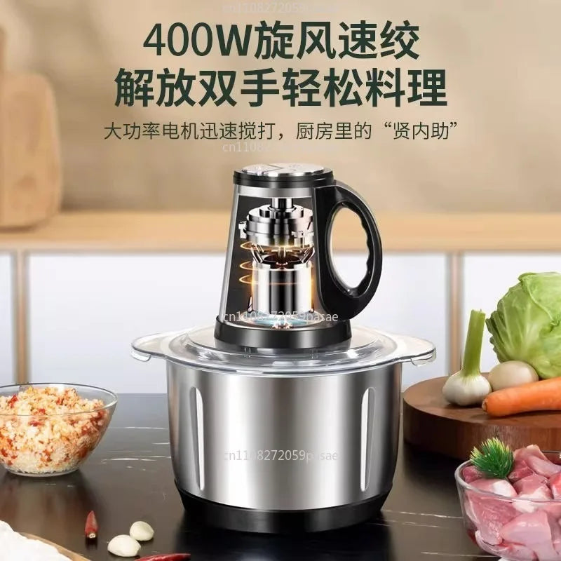 5L Electric Meat Grinder & Food Processor – Stainless Steel