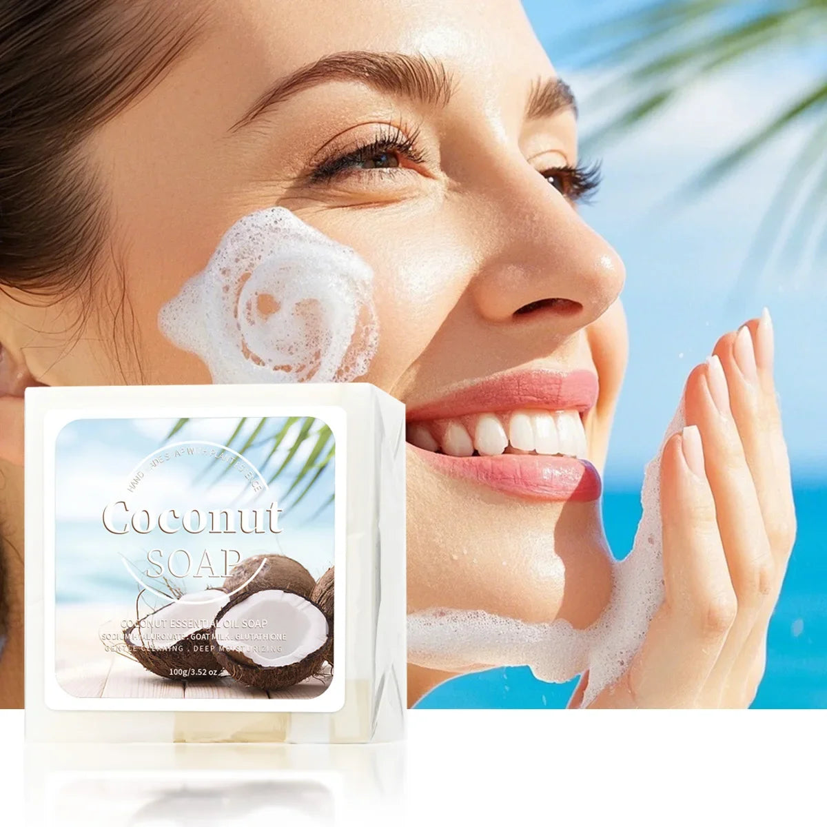 Coconut Milk & Goat Milk Handmade Soap 100g | Plant Extract Handmade Bar Soap Oasis Select