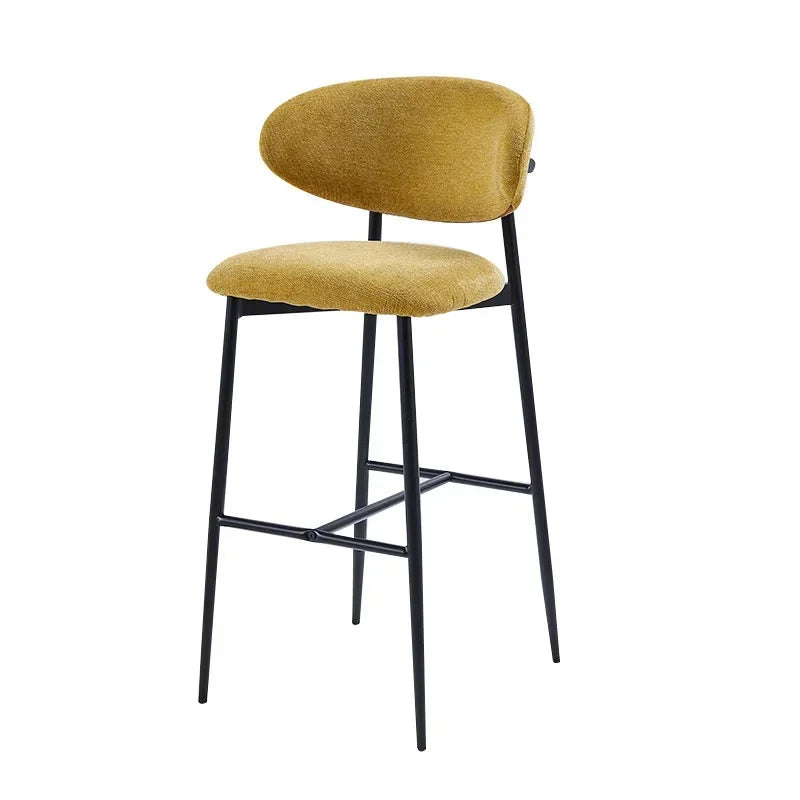 Multi-functional Nordic high stool home backrest bar chair front desk chair simple bar chair kitchen island chair Durable Oasis Select