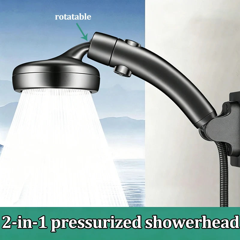 2-in-1 High Pressure Handheld Rainfall Shower Head | Water Saving