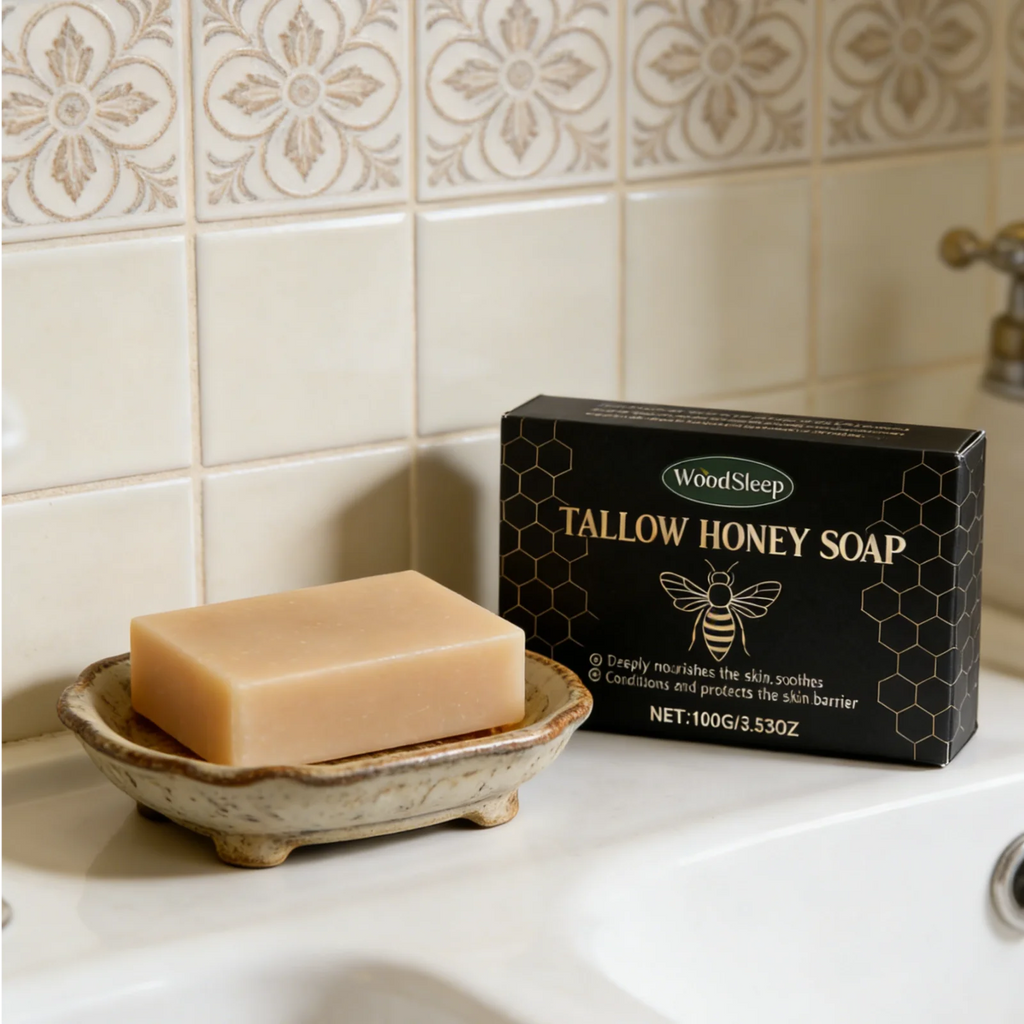 Woodsleep Tallow Honey Soap – Nourishing Moisturizing Bar Handmade Soap Bar Oasis Select