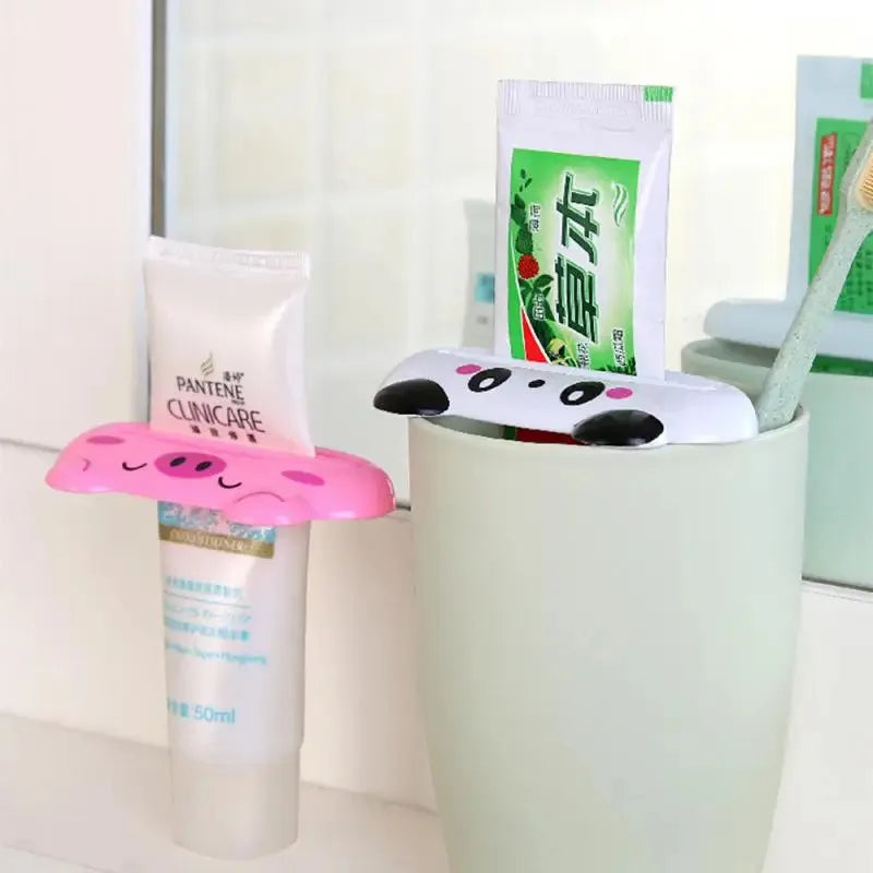1/2/3pcs For Home Bathroom Animal Easy Toothpaste Dispenser Plastic Tooth Paste Tube Toothpaste Squeezer Rolling Holder Cocina Oasis Select