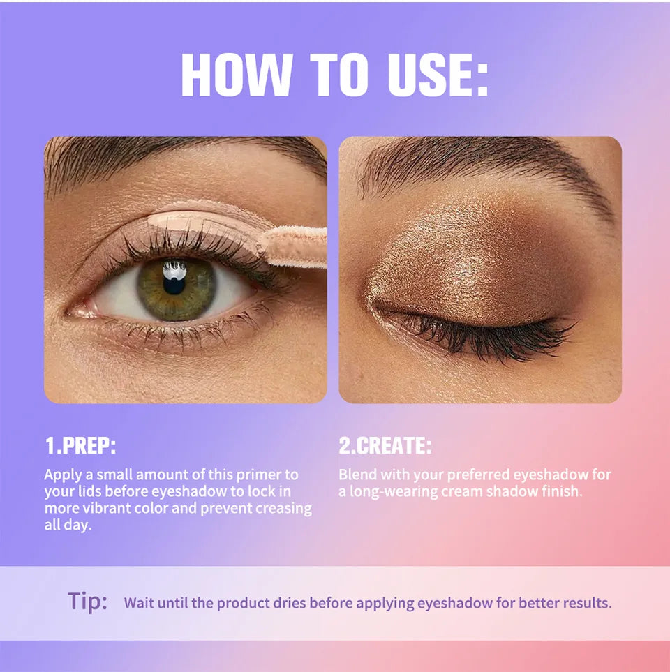10ml Eyeshadow Primer, Long Lasting Eye Makeup Base, Easy Coloring Eye Primer Liquid Oasis Select