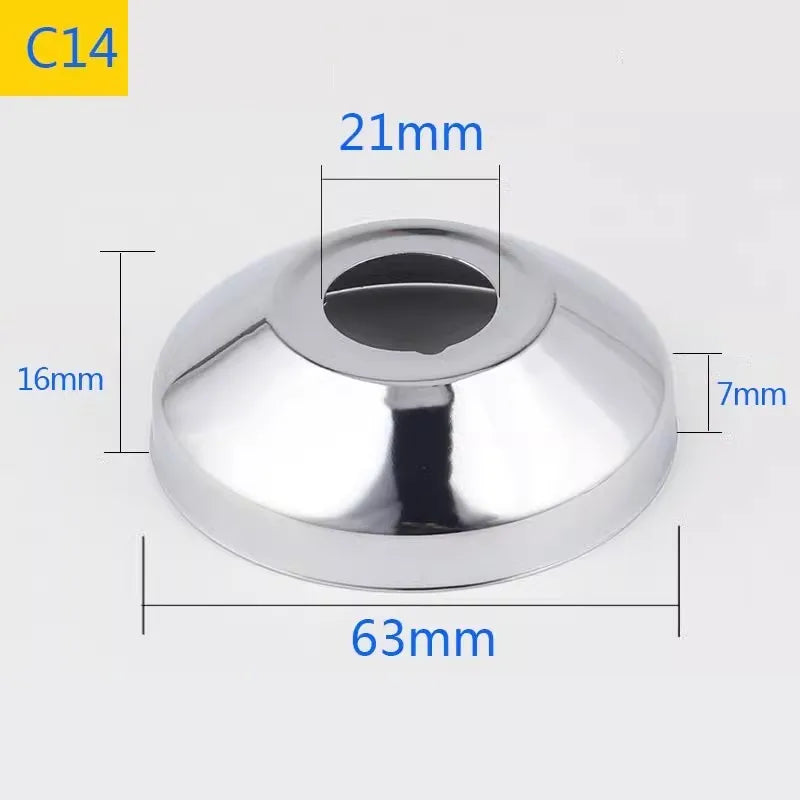 2PCS Stainless Steel Faucet Pipe Decorative Cover 1/2" 3/4" 1"