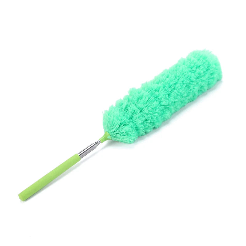Retractable Duster Stainless Steel Long Handle Dusting Brush Car Household Cleaning Tools Microfiber Dust Brush Oasis Select Green