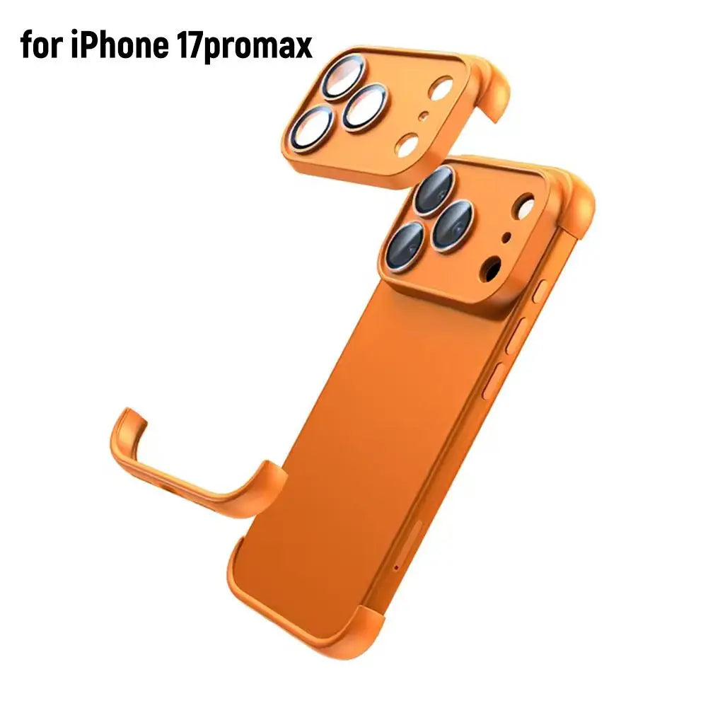 Frameless Not Case Corner Pad TPU Bumper For iPhone 17 Air 17Pro 17 Pro Max Camera Lens Protection Bumper Accessories Oasis Select orange 17 pro max