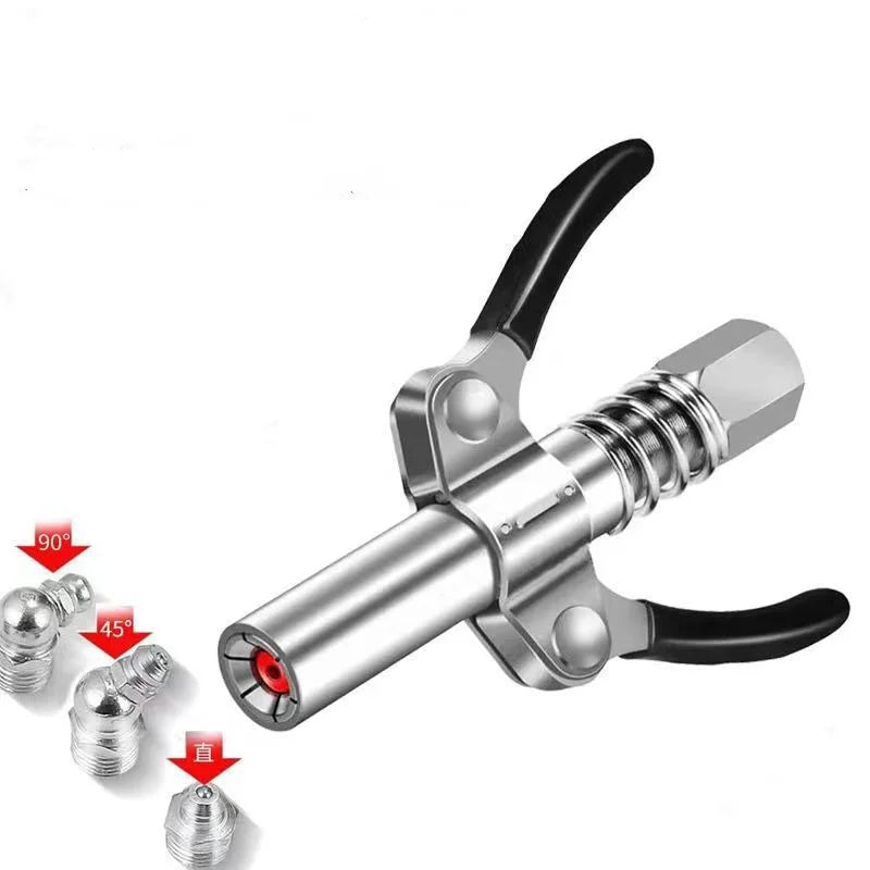 Grease Coupler Heavy-Duty Quick Release Grease Gun Coupler NPTI/8 10000 PSI Two Press Easy To Push Accessories Oasis Select