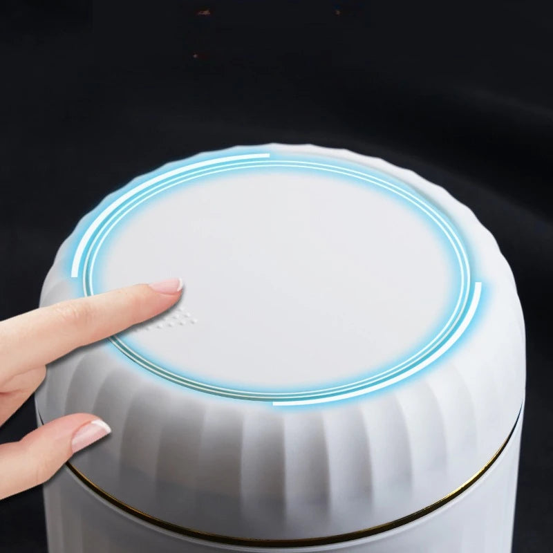 Mini Desktop Trash Can with Lid Garbage Waste Bin Organizer Bedroom Office Desk Storage Box Made Durable Plastic Home Supplies Oasis Select