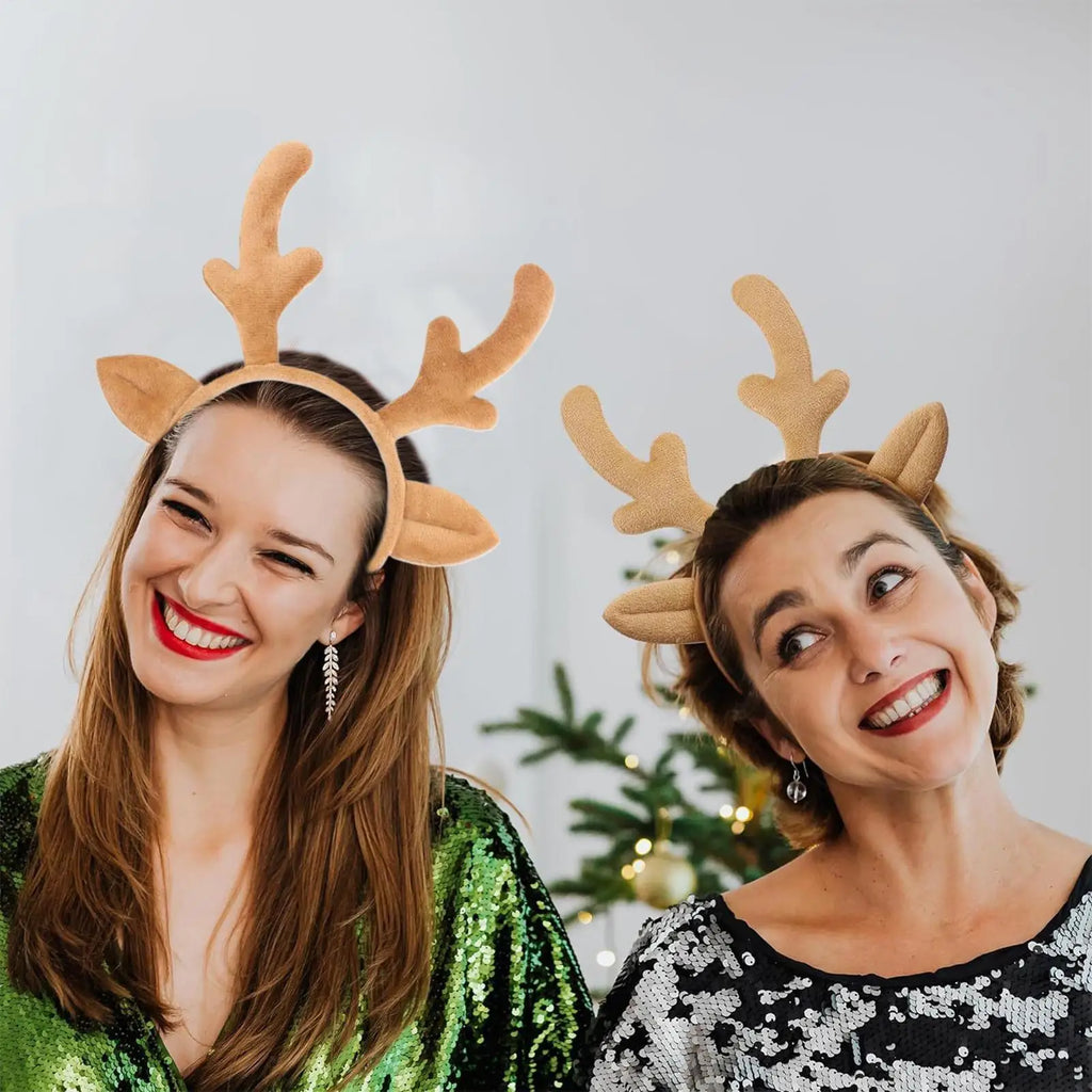Antlers Headband Christmas Cosplay Headwear Decorative Festive Hairband for Kids Teens Adults Collectors Costume Parties Themed Oasis Select