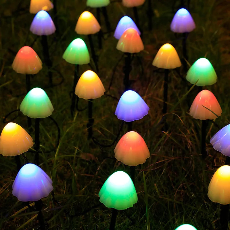 Outdoor Solar Ground Mushroom Lights, Led Small Colored Lights, Flashing Lights String Lights Garden Decoration Christmas Lights Oasis Select