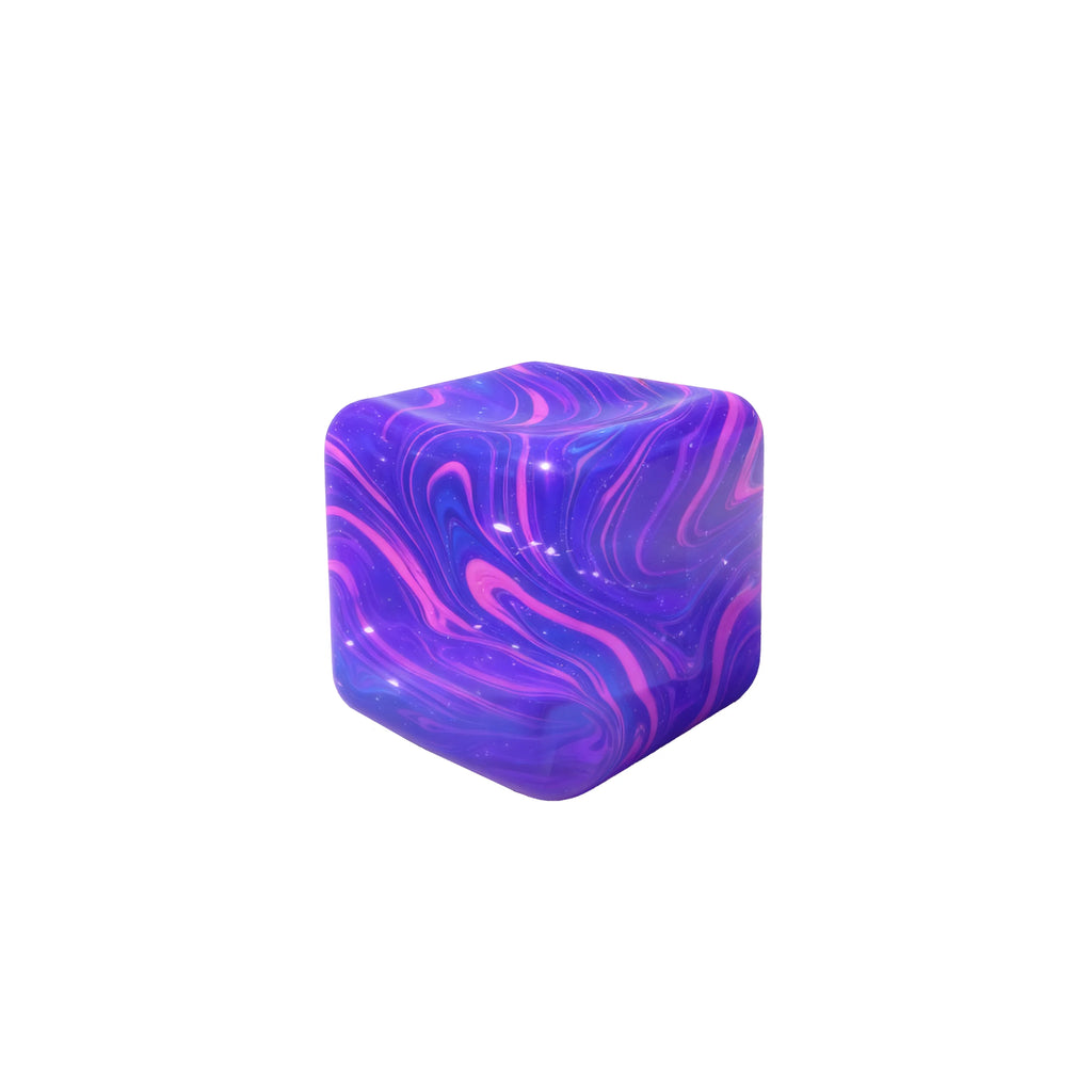 Stress Relief Cube Toy – Soft Elastic TPR Fidget Decompression Stress Relief Toy Oasis Select Purple