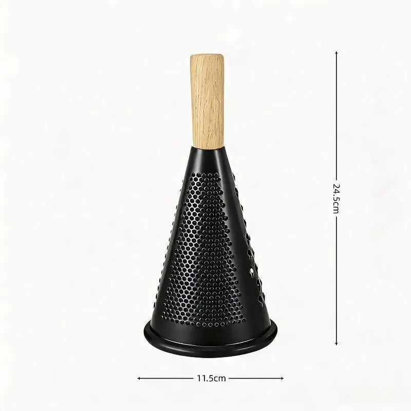 Stainless Steel Grater Wood Handle Multi-Use Kitchen Gadget For Cheese Vegetable Chocolate Garlic Potato Tomato Grating Tool Oasis Select A1