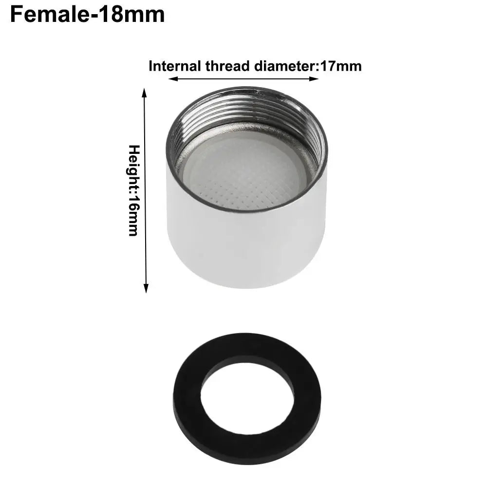20/22/24/28mm Faucet Nozzle Filter Water Saving Tap Aerator Faucet Male Female Nozzle Spout End Diffuser Filter Oasis Select Female-18mm