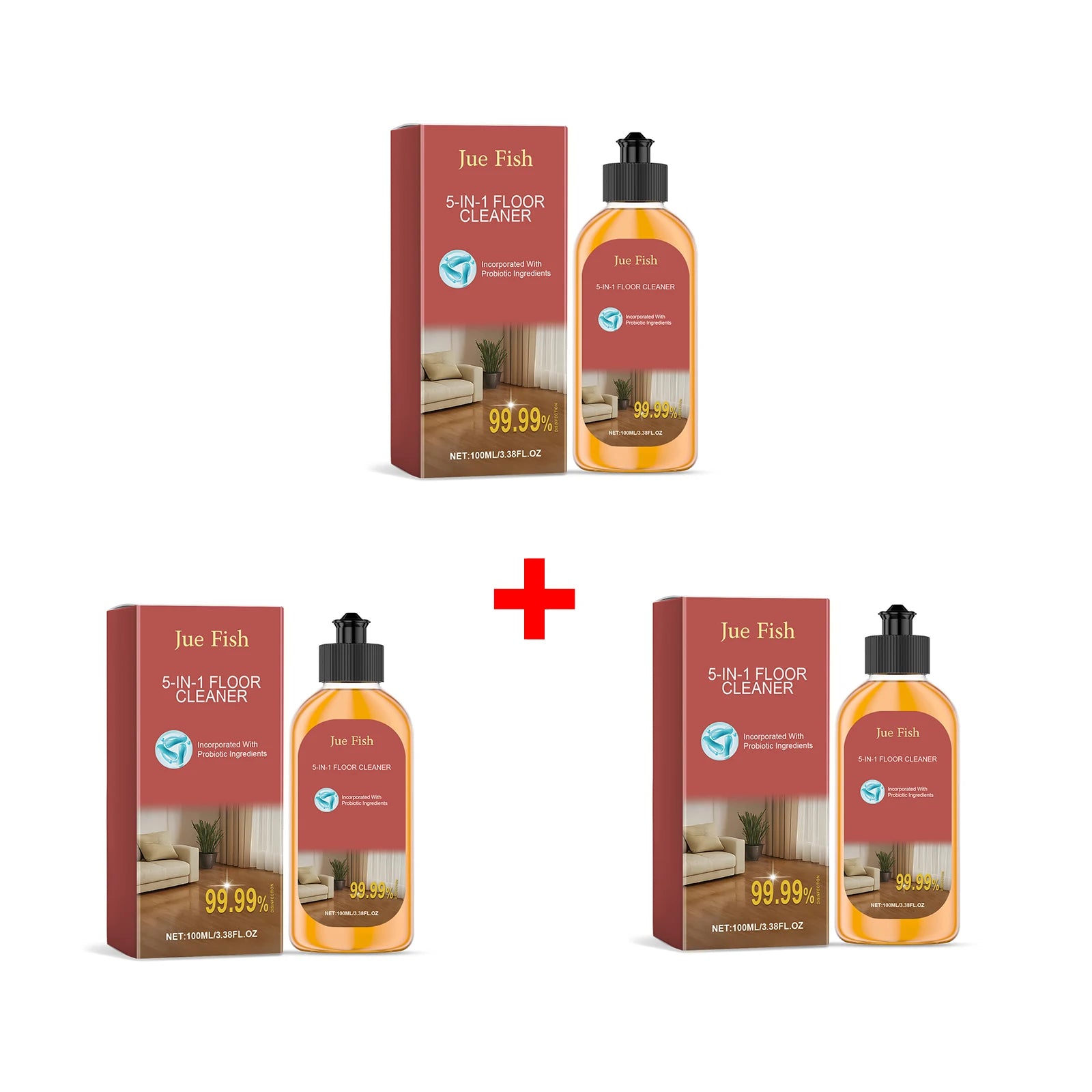 5 in 1 Floor Cleaner Clean the Floor Remove Stain Polishing Wooden Floor Fresh Scent Eliminating Stubborn Mark Household Cleaner Oasis Select 3pcs