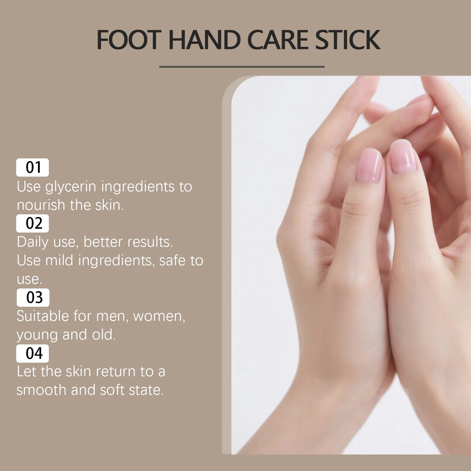 Coconut Oil Moisturizing Stick Deep Hydration Improve Dry Cracked Skin Repair Barriers Exfoliate Hand & Foot Care Essence Stick Oasis Select