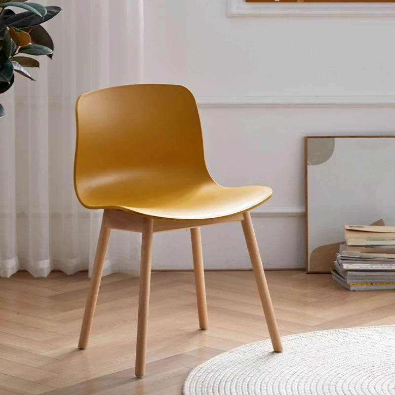 Nordic dining chair household simple small apartment ins creative backrest chair cafe milk tea shop casual solid wood chair Oasis Select