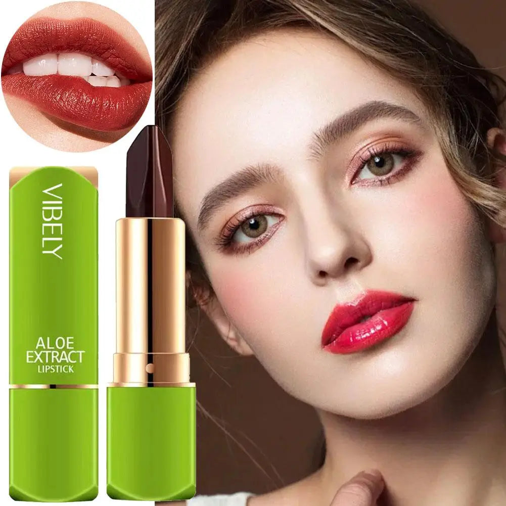 Long Lasting Lipstick VIBELY winter Moisturizing Changing 3 colors Lip Balm Natural Aloe Vera for Women Color-Shifting Makeup Oasis Select