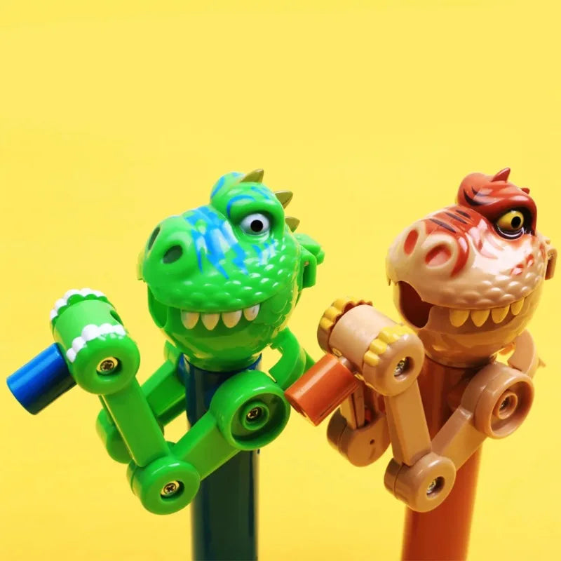 Candy Storage Cool Decompression Toy Gifts for Kids Creative Lollipop Robot Holder Dinosaur Eat Lollipop Pop Ups Case Oasis Select