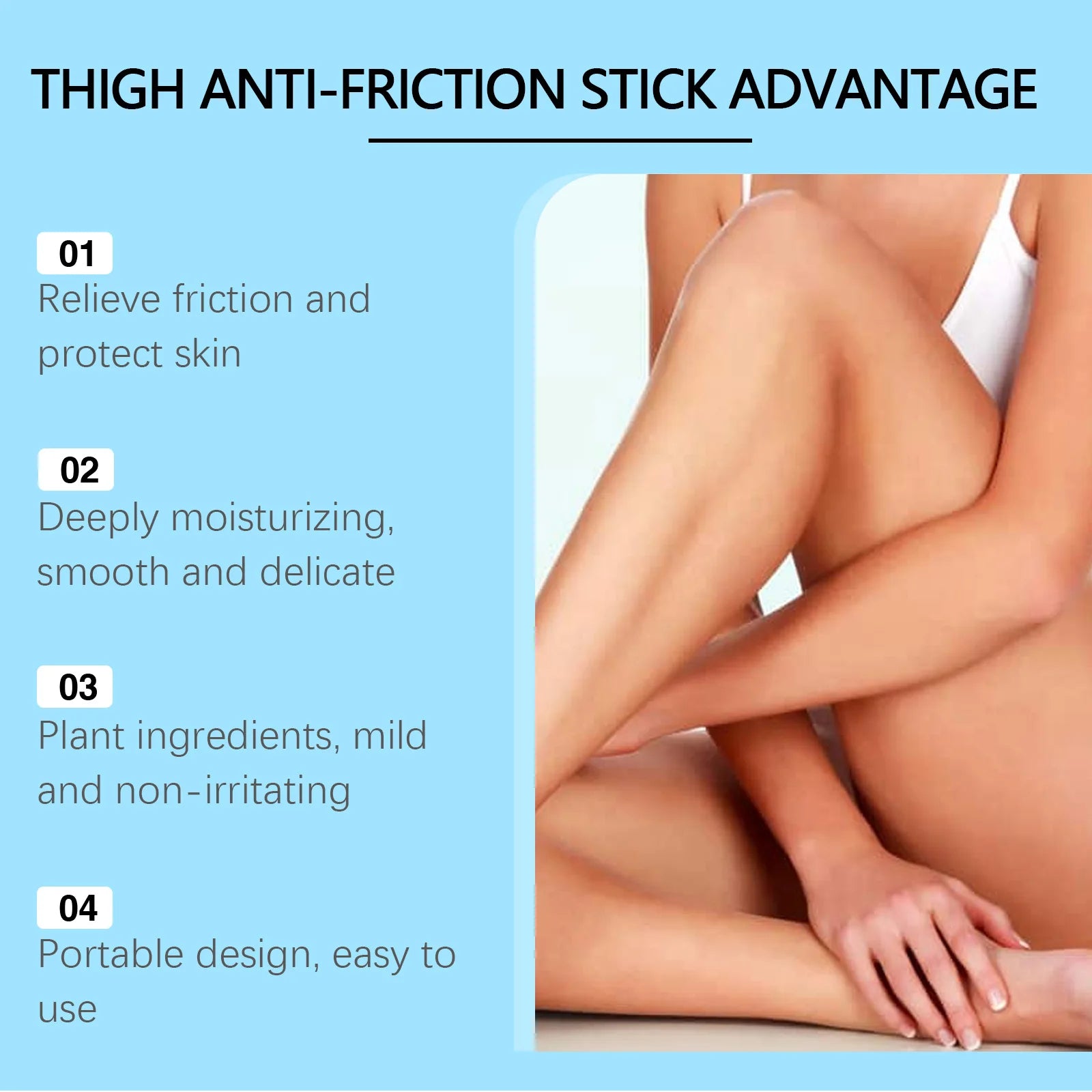 Jaysuing Anti-Chafe Thigh Cream Stick | Running & Cycling Anti-Chafe Balm Stick Oasis Select