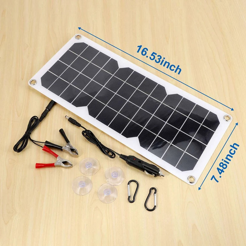 12V 30W Solar Panel Car Van Boat Caravan Trickle Portable Battery Charger Solar Charging Panel Durable Oasis Select