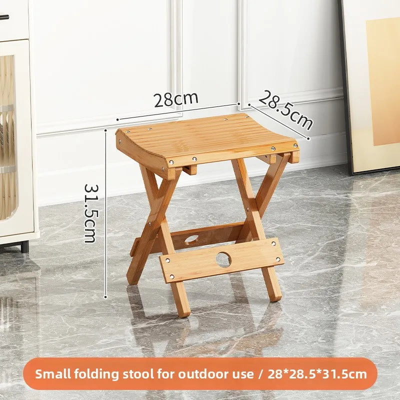 Foldable stool Solid wood small bench Backrest chair Mazar stool Outdoor low stool Oasis Select 7
