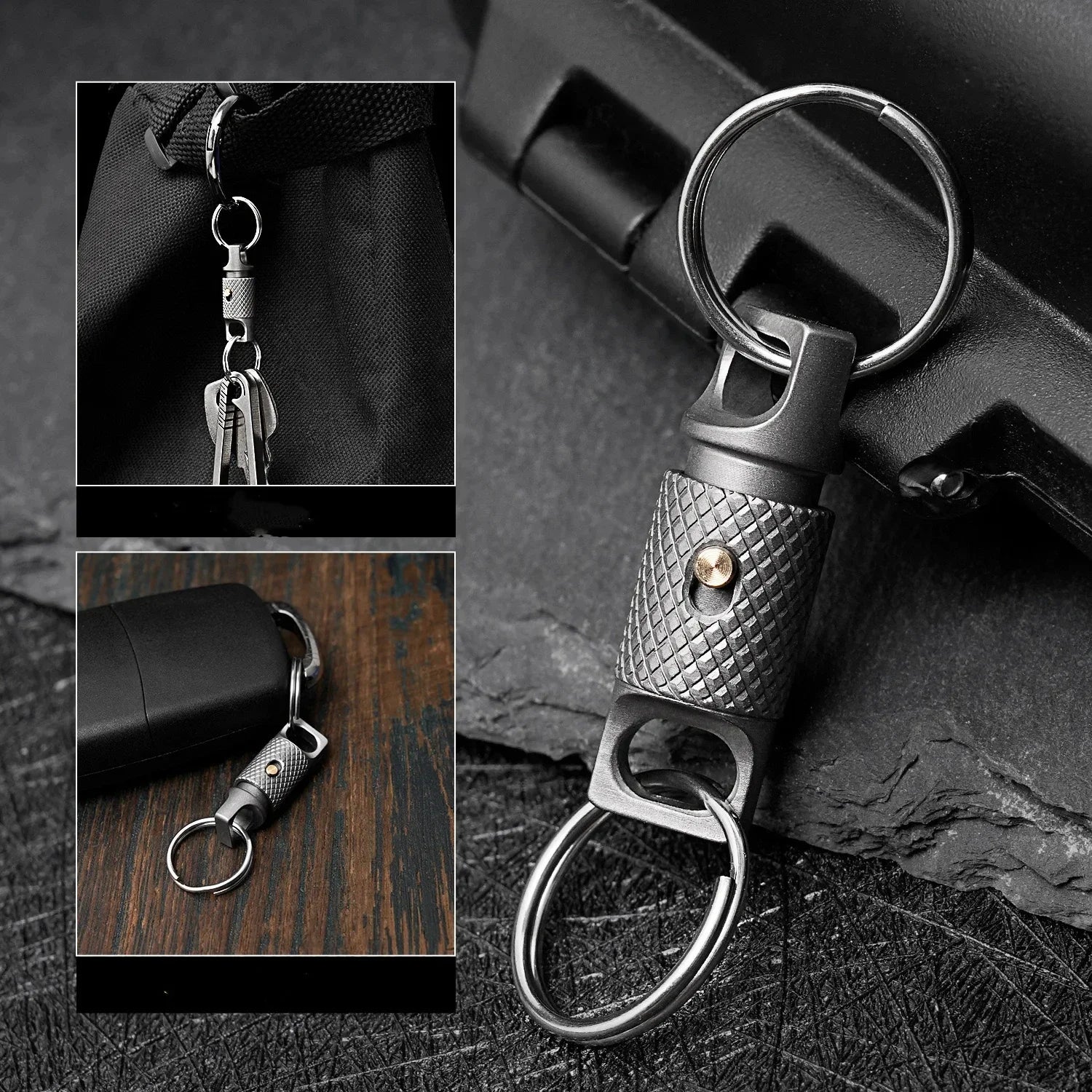 Titanium Alloy Mini Keychain Portable Quick Dismantling Durable Household Outdoor EDC Tool Oasis Select